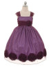 Organza Knee Length Flower Girl Dress With Decorated Flowers